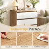 Commode à 4 tiroirs. Meuble de rangement blanc et en chêne. Voir les images du produit 4
