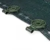 Close-up of green clips attached to a dark green mesh fabric. Podgląd zdjęcia produktu