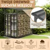 Stojak na drewno opałowe 185x105x185 cm ocynkowany z dachem Podgląd zdjęcia produktu 4