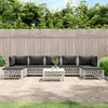 vidaXL 8-tlg. Garten-Lounge-Set mit Kissen Weiß Stahl -  Produktbild-Vorschau 2