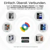 Collage of smartphones and app icons related to tracking. Produktbild-Vorschau