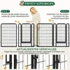An illustration showing how to assemble a pet fence. Produktbild-Vorschau