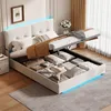 Fortuna Lai Lit double capitonné 140x200 cm avec éclairage Voir les images du produit 3