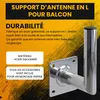 Extralink Fi 50 mm Support mural pour antenne 200 mm, acier Voir les images du produit 6
