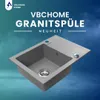 VBChome Granitspüle 59 x 44 cm Grau Einzelbecken Produktbild-Vorschau 2