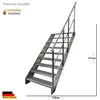 Scala di piano scala in acciaio 9 gradini altezza 171cm Anteprima dell’immagine prodotto 4