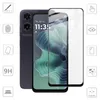 A smartphone and a screen protector are shown with various icons indicating product features. Náhled obrázku produktu