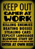 vianmo Holzschild 40x30 cm Keep out gamer at work enter Produktbild-Vorschau 1