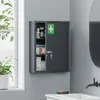 kleankin Lekárska skrinka, skrinka na lieky s 3 Náhľad obrázku produktu 2