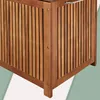 CASARIA® Baule da Giardino 120cm Legno di Acacia 2 Ruote Anteprima dell’immagine prodotto 7