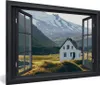 MuchoWow® MuchoWow® Gerahmtes Poster Aussicht - Haus - Berg Produktbild-Vorschau 1
