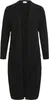 A black, long cardigan with pockets is shown. Produktbild-Vorschau