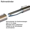 Gardinenstange mit Wandhalterung I Metall Edelstahl Look Produktbild-Vorschau 3