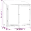 vidaXL Geräteschuppen Braun 102x52x112 cm Massivholz Tanne Produktbild-Vorschau 7