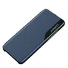 A blue flip case for a smartphone is shown from a slightly elevated angle against a white background. Anteprima dell’immagine prodotto