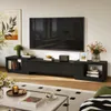 TV-Lowboard ausziehbar 166-270cm Schwarz, Fernsehschrank Produktbild-Vorschau 1