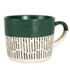 6x GrÃ1/4n 475ml Getaucht Bindestrich Steingut Kaffeebecher Produktbild-Vorschau 5