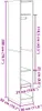 vidaXL Kleiderschrank Weiß 30x50x200 cm Holzwerkstoff Produktbild-Vorschau 8