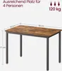 VASAGLE Essgruppe, Küchentisch mit 2 Holzstühle, Produktbild-Vorschau 4