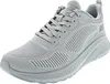 A single gray Skechers Bobs Sport Squad Chaos women's training shoe is shown from a side angle against a white background. Voir les images du produit