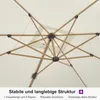 PURPLE LEAF Holzoptik Sonnenschirm 300 x 400 cm Aluminium Produktbild-Vorschau 5