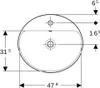 Geberit Geberit Einbauwaschtisch VariForm oval 500x450mm m Produktbild-Vorschau 4