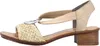 Rieker Damen Sandale Sandalette Karree Bastoptik Stretch Produktbild-Vorschau 2