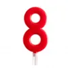 Tortenkerze 15cm Nummer 8 rot Produktbild-Vorschau 4