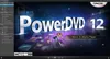 The image shows the splash screen for Cyberlink PowerDVD 12, a movie and media player, with a futuristic, starry background and a stylized graphic of a person in motion. Anteprima dell’immagine prodotto