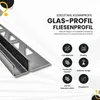 Glas-Fliesenprofil Edelstahl Klemmprofil Wandprofil V2A 2m Produktbild-Vorschau 2