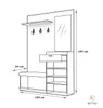 Bettso Garderobe Schrank Flurgarderobe Wandschrank Produktbild-Vorschau 4