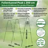 TTL GARDEN Peak L 200 Folientunnel 2m Pflanztunnel 2m hoch Produktbild-Vorschau 2