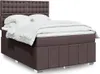 Boxspringbett mit Matratze Dunkelbraun 140x200 cm Stoff Produktbild-Vorschau 2