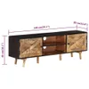 vidaXL Armoire TV 140x30x46 cm Bois de manguier brut et Voir les images du produit 7