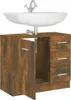vidaXL Umývadlová skrinka Smoked Oak 63x30x54 cm Materiál Náhľad obrázku produktu 7