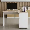 Eckschreibtisch mit Computerablage, Regalen und Schubladen Produktbild-Vorschau 5