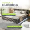 Juskys Polsterbett Nizza 180x200 cm mit Matratze - Produktbild-Vorschau 3