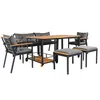 Merax Gartenlounge-Set aus Akazienholz und verzinktem Produktbild-Vorschau 5