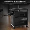 PC Tower Ständer mit Rollen, höhenverstellbar 52–77 cm, 2 Produktbild-Vorschau 2