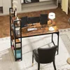 A desk with a built-in shelf and multiple computer monitors. Anteprima dell’immagine prodotto