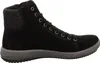 A side view of a black high-top sneaker with a gray sole and a gray fabric cuff. Anteprima dell’immagine prodotto