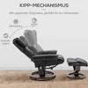 HOMCOM Relaxsessel Massagesessel mit Fußhocker Produktbild-Vorschau 5