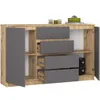 Kommode AKORD K160 Eiche Artisan 160 cm 2 Türen 4 Produktbild-Vorschau 2