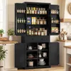 Armadio da cucina COSTWAY, armadio dispensa da 184 cm, Anteprima dell’immagine prodotto 2