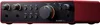 A close-up front view of a red and black audio interface. Anteprima dell’immagine prodotto