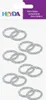 HEYDA 203782912 Strass-Sticker Ringe 75 x 165 cm Acryl Produktbild-Vorschau 1
