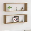 vidaXL Wandplanken, 2 stuks, kunststof, eikenlook, 80 x 15 Productafbeelding-voorbeeld 2