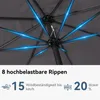 Parasol Puluomi 3 m, parasol de balcon, de plage, de marché Voir les images du produit 5
