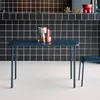 sweeek - Gartentisch aus Stahl für 4 Personen - Marineblau Produktbild-Vorschau 3