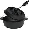 Dutch Oven Set Gusseisen Deckelheber Feuertopf Schmortopf Produktbild-Vorschau 7